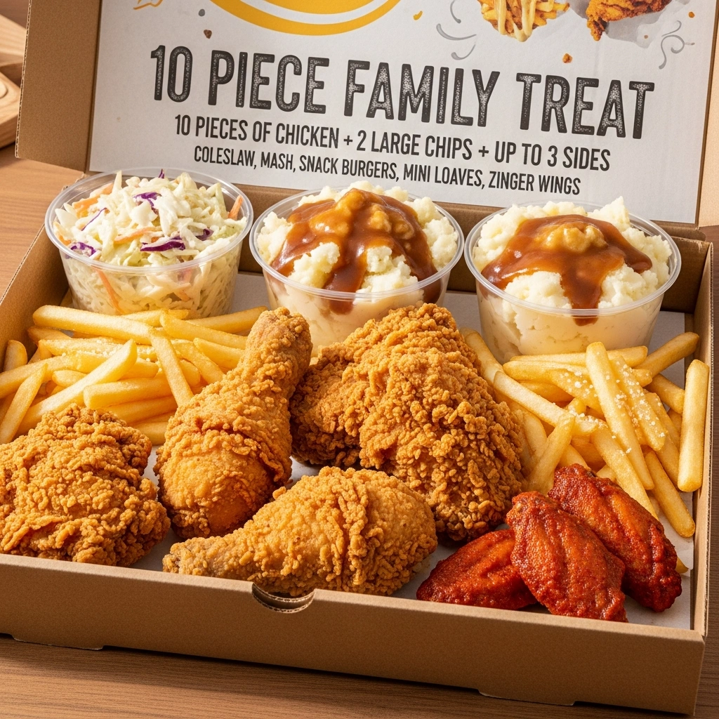 Kfc Family Treat Price South Africa 2026 With Calories 3 Kfc 10 Piece Family Treat